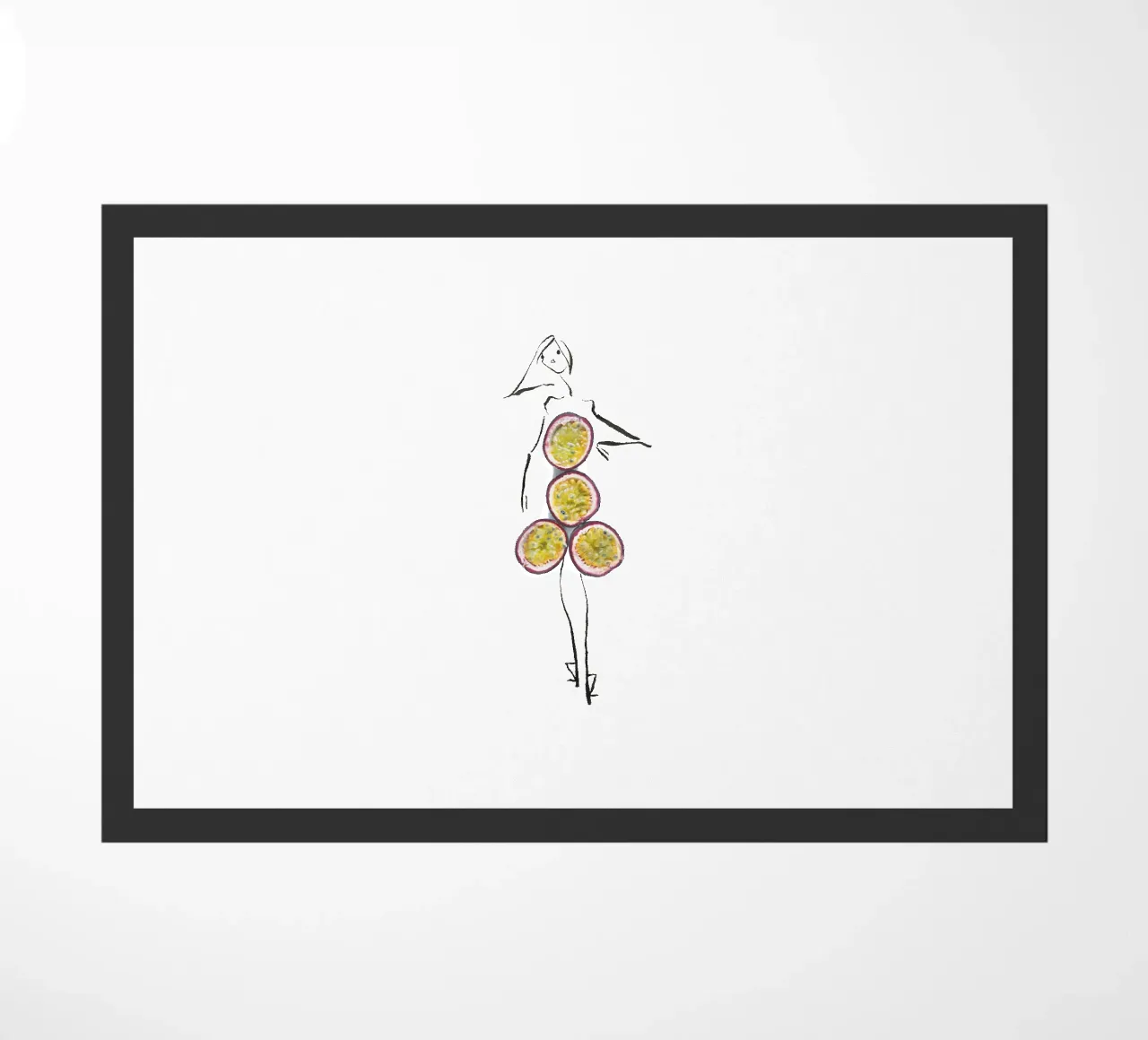 Passionfruit doormat by Gretchen Roehrs