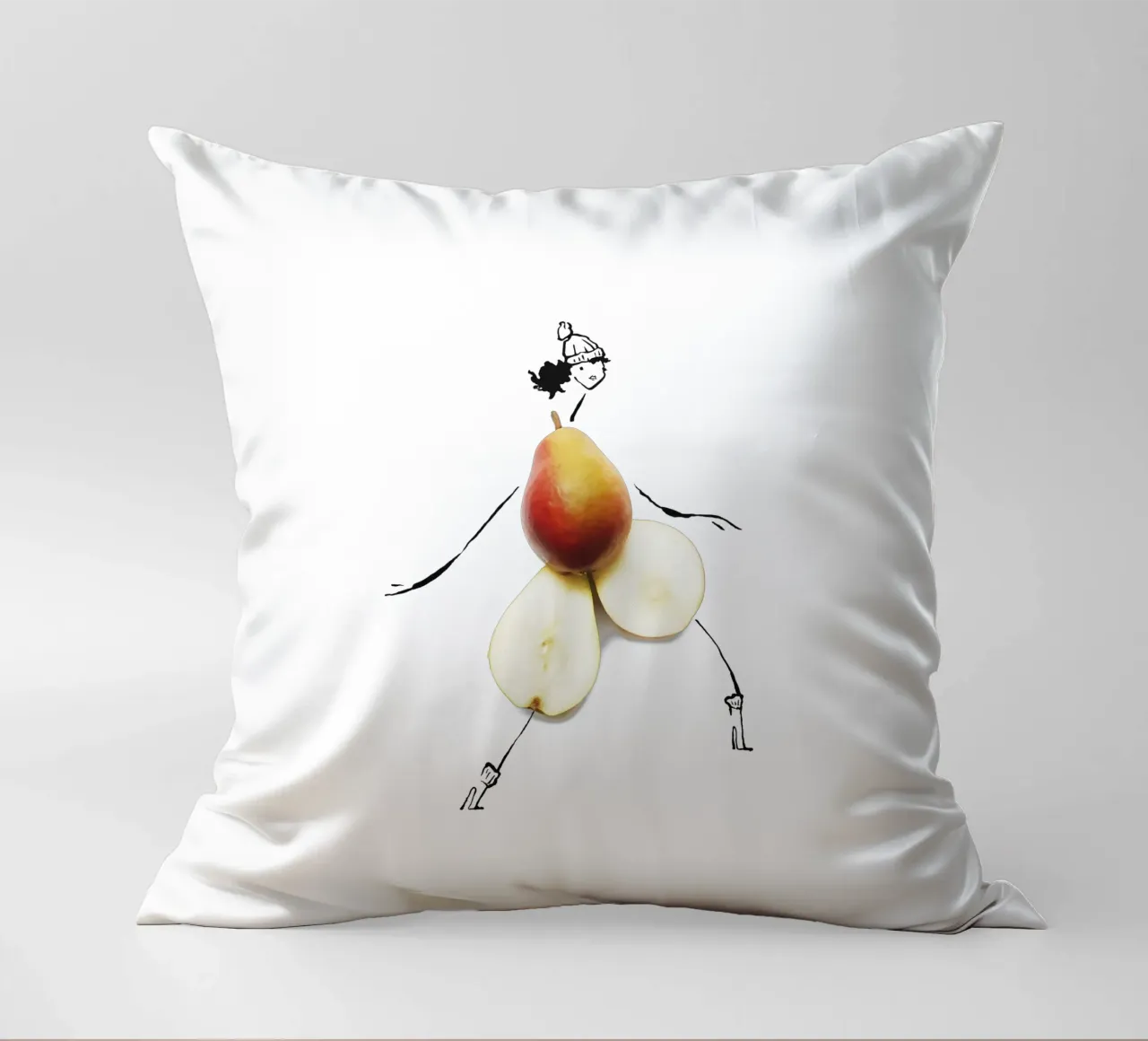 Pear in Autumn cuscino da Gretchen Roehrs