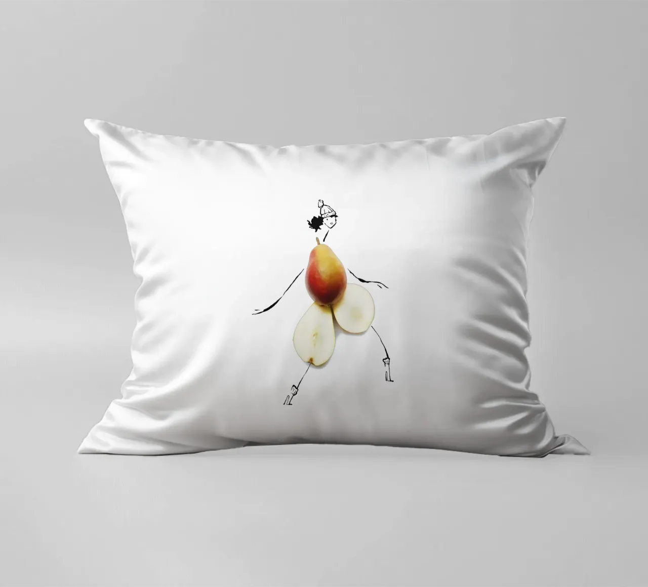 Pear in Autumn cuscino da Gretchen Roehrs