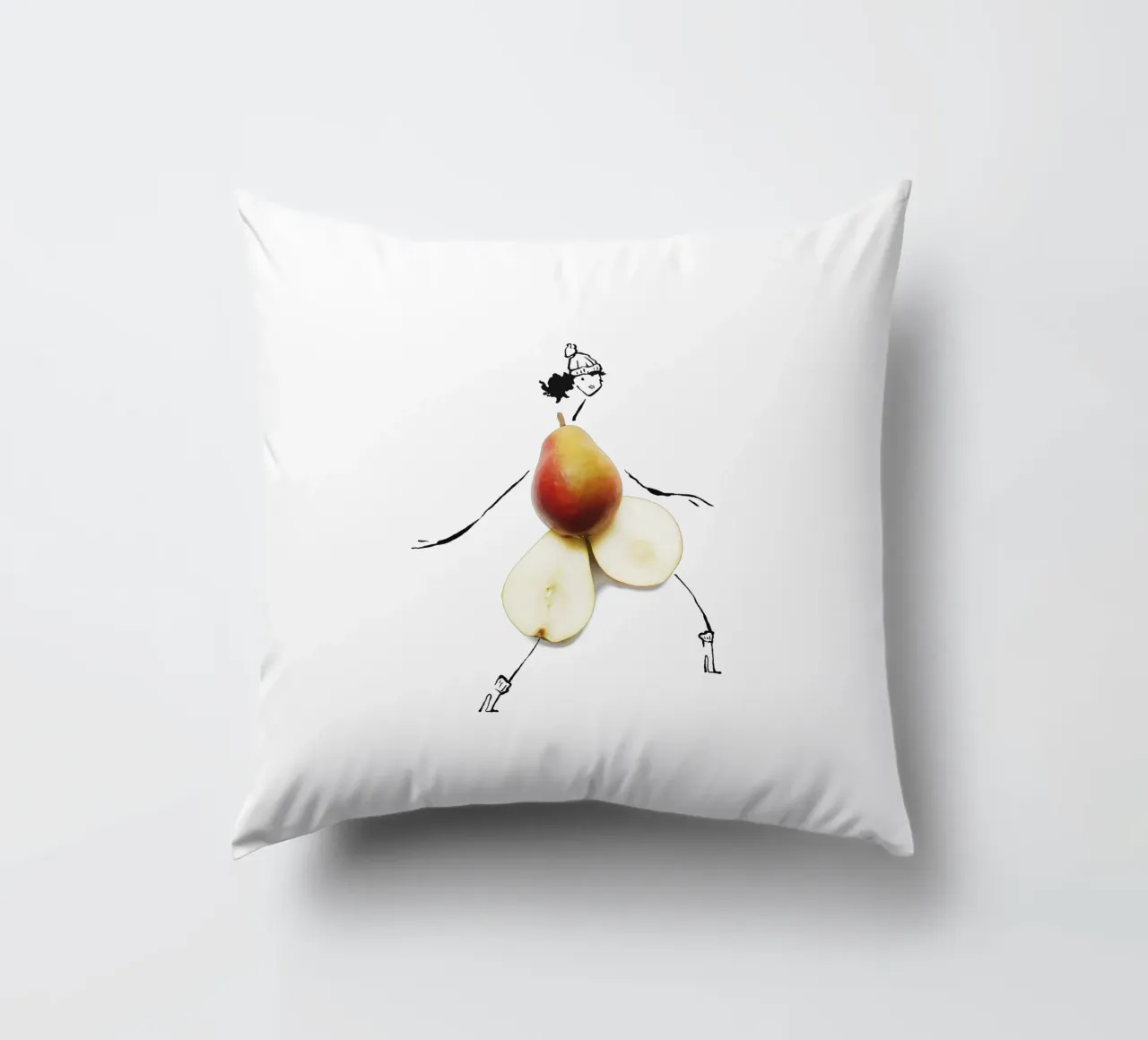 Pear in Autumn cuscino da Gretchen Roehrs