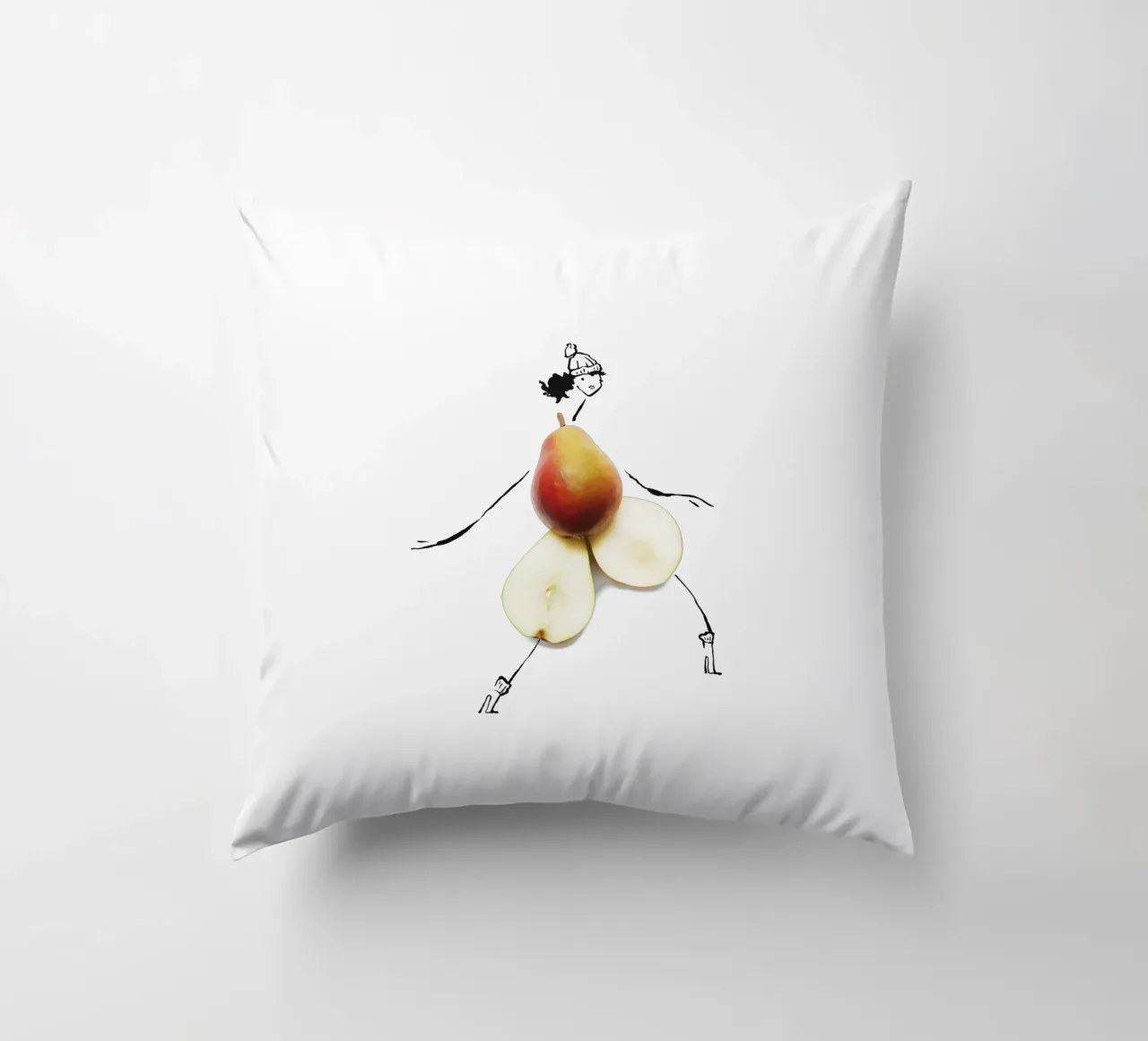 Pear in Autumn cuscino da Gretchen Roehrs