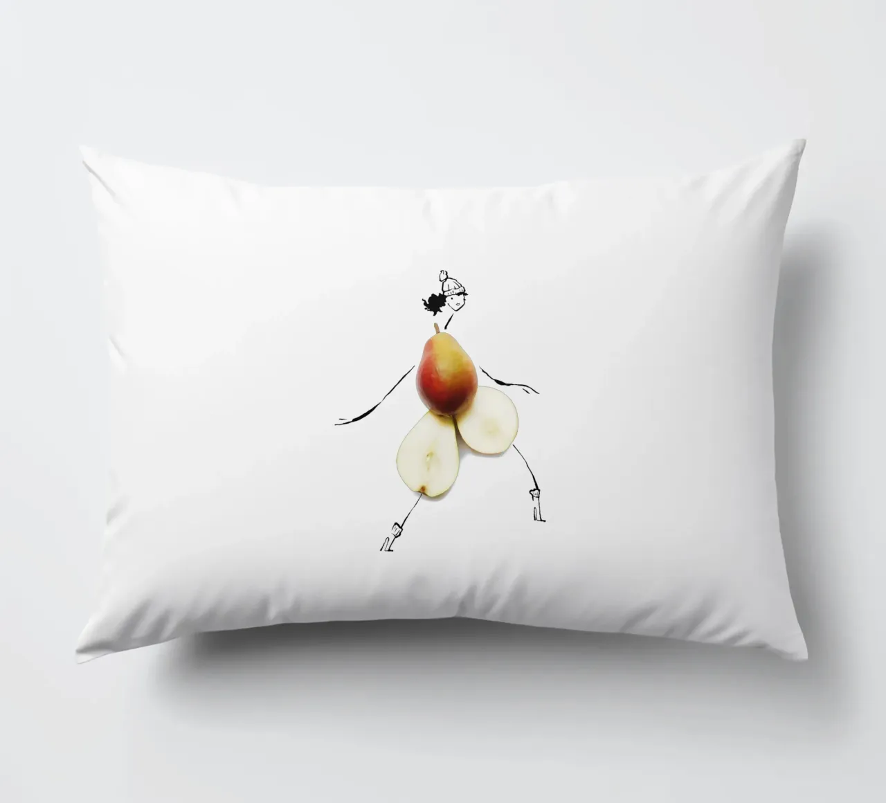 Pear in Autumn cuscino da Gretchen Roehrs