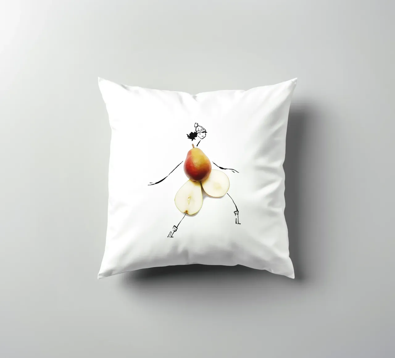 Pear in Autumn cuscino da Gretchen Roehrs