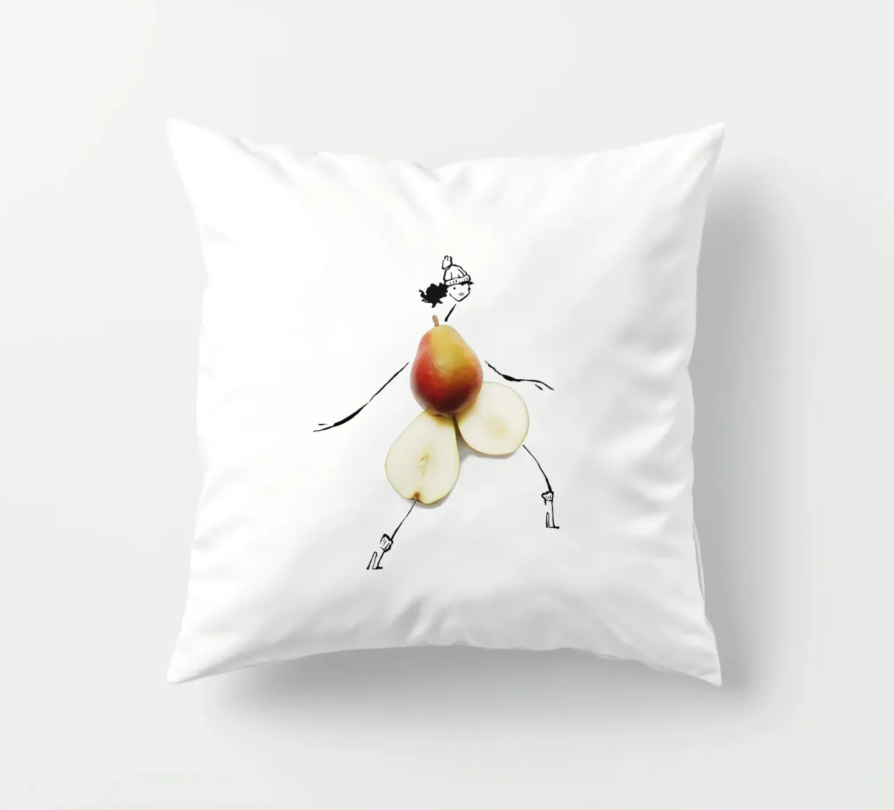 Pear in Autumn cuscino da Gretchen Roehrs