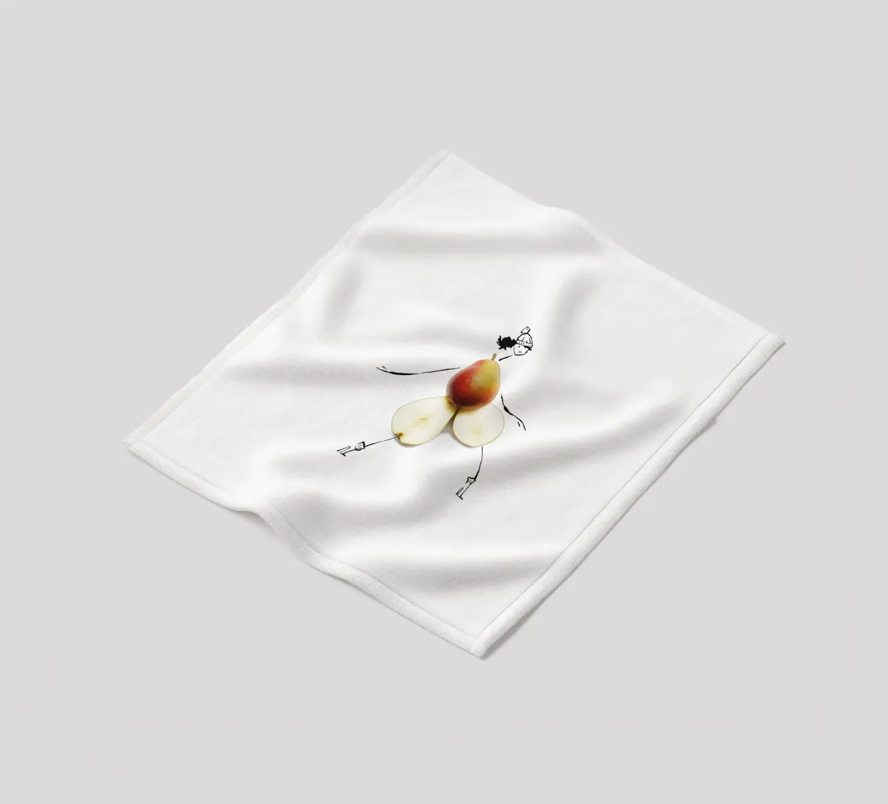 Pear in Autumn manta de franela de Gretchen Roehrs