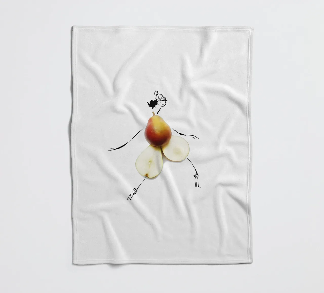 Pear in Autumn manta de franela de Gretchen Roehrs