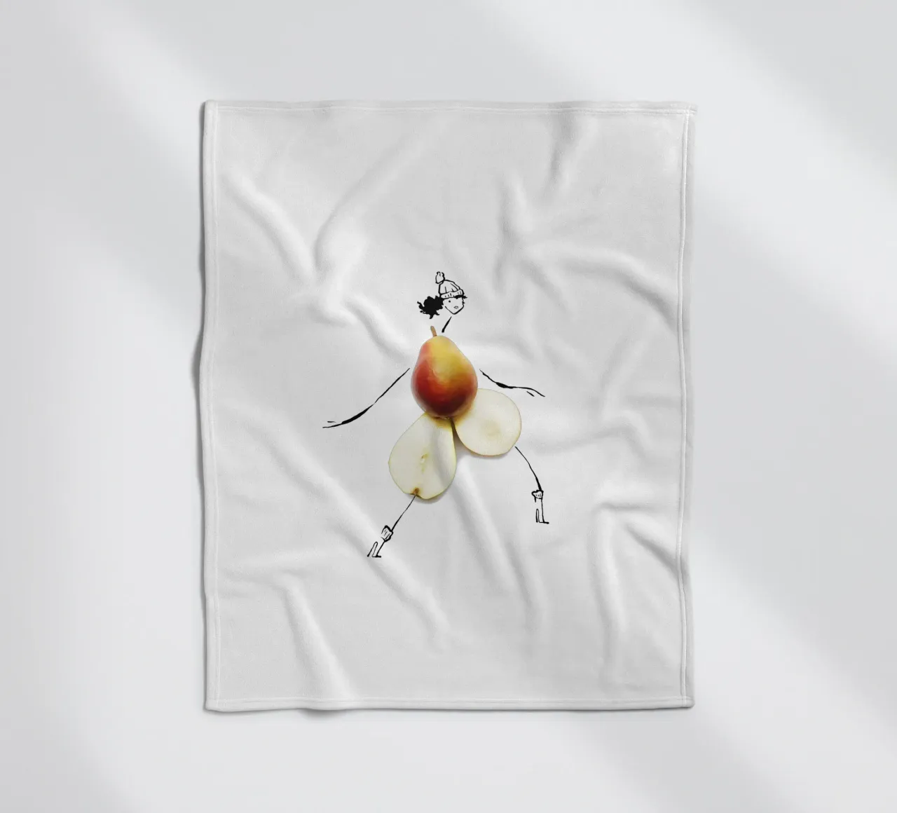 Pear in Autumn manta de franela de Gretchen Roehrs