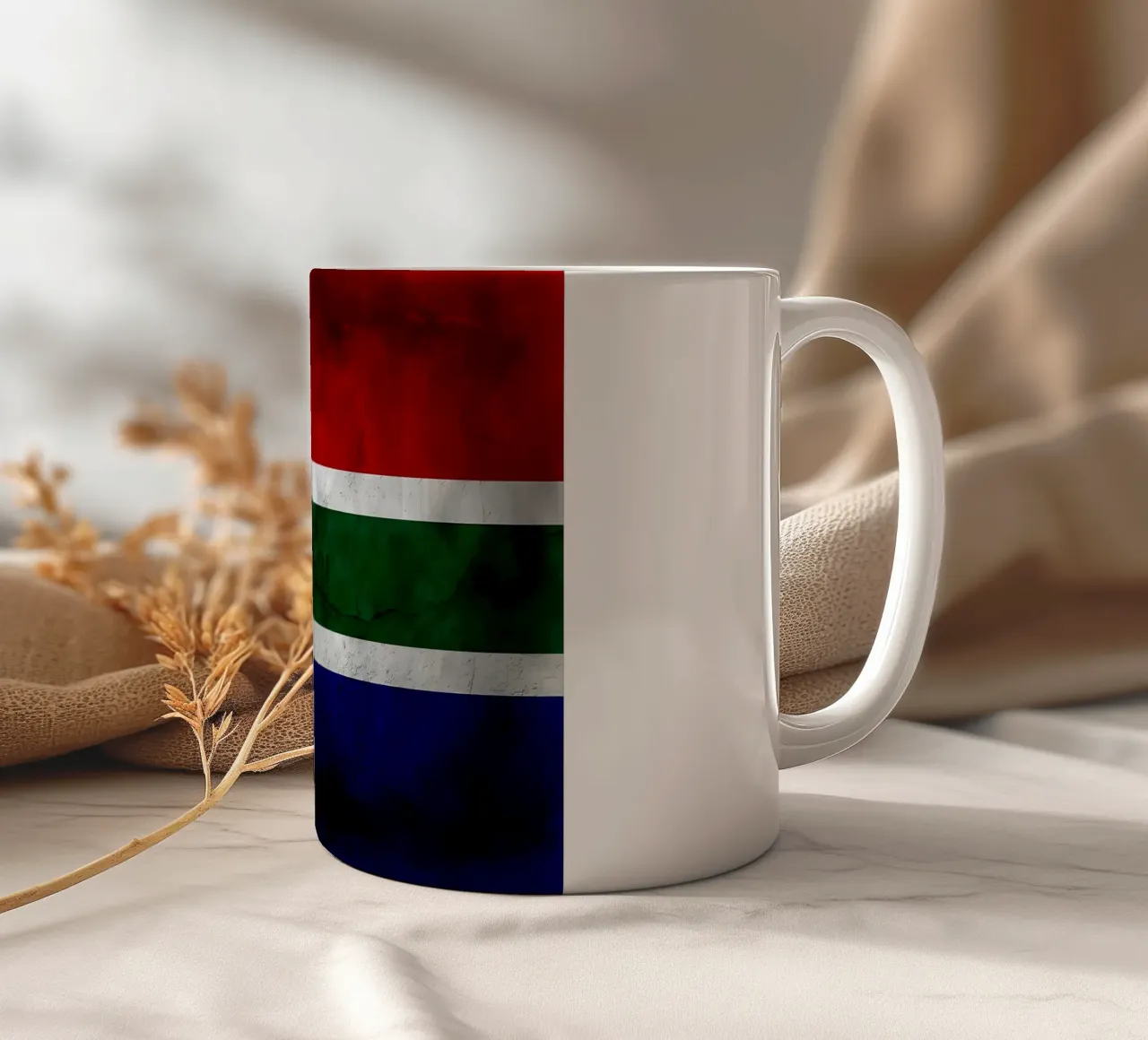 Bandera vintage de Sudáfrica taza de cerámica de Joshua A Holmes