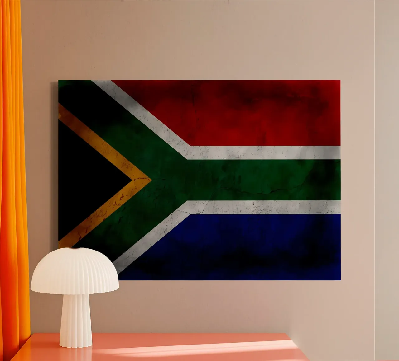 South Africa vintage flag canvas by Joshua A Holmes