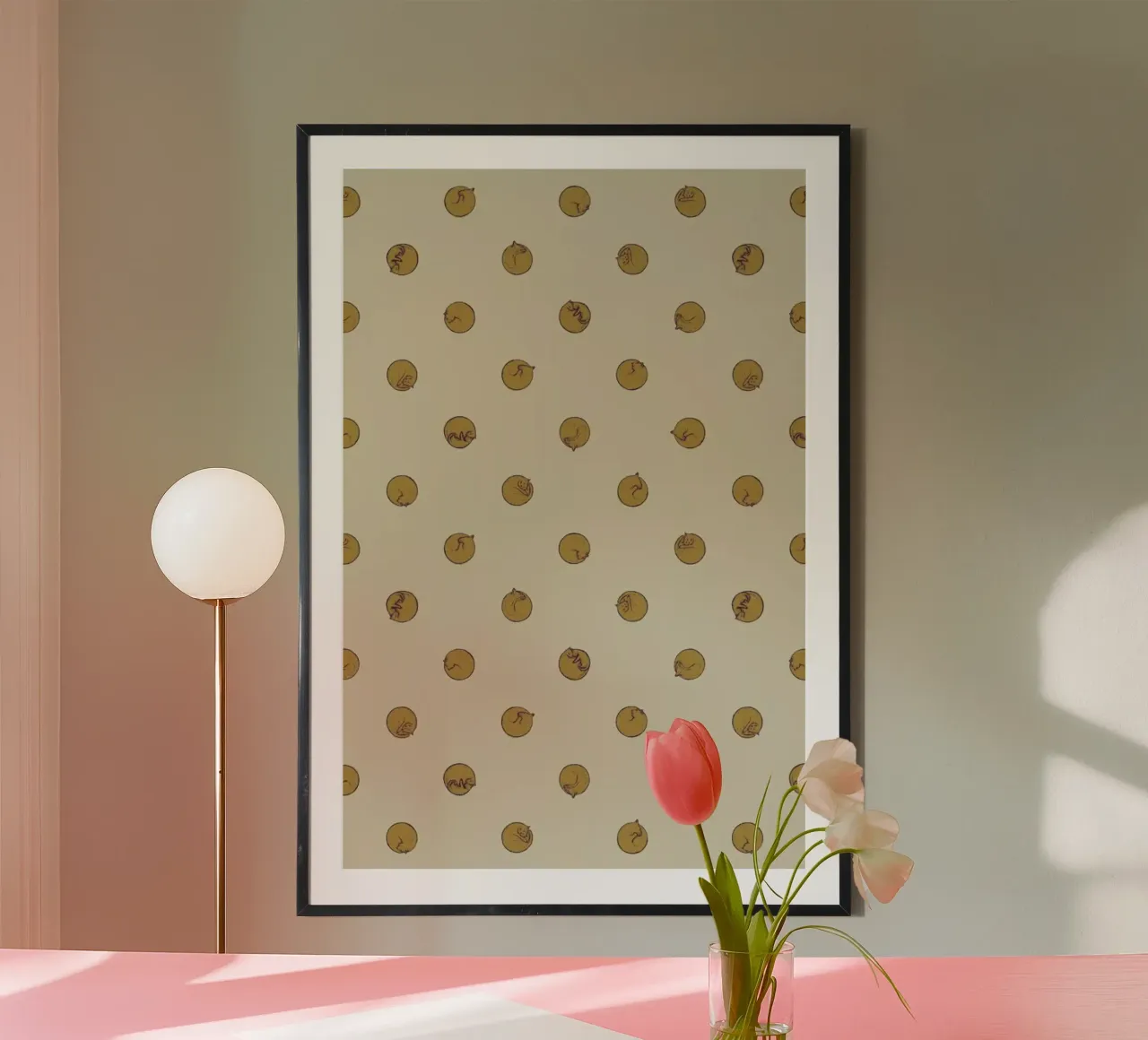 Polcats poster con telaio in legno da Florent Bodart
