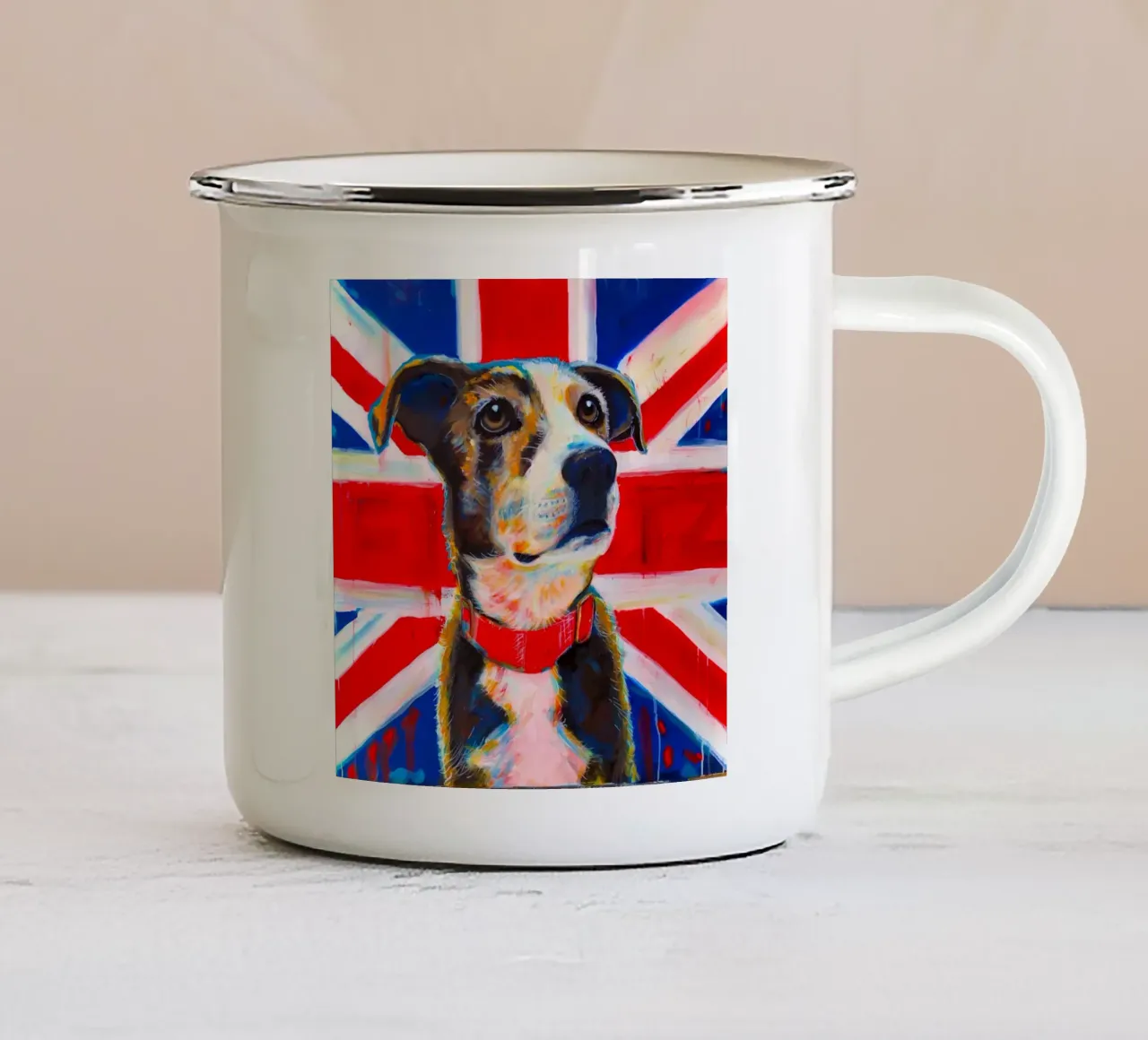 My friend Fitz tazza in smalto da Happy 😃 Art 🎨 by Christine Schnoell