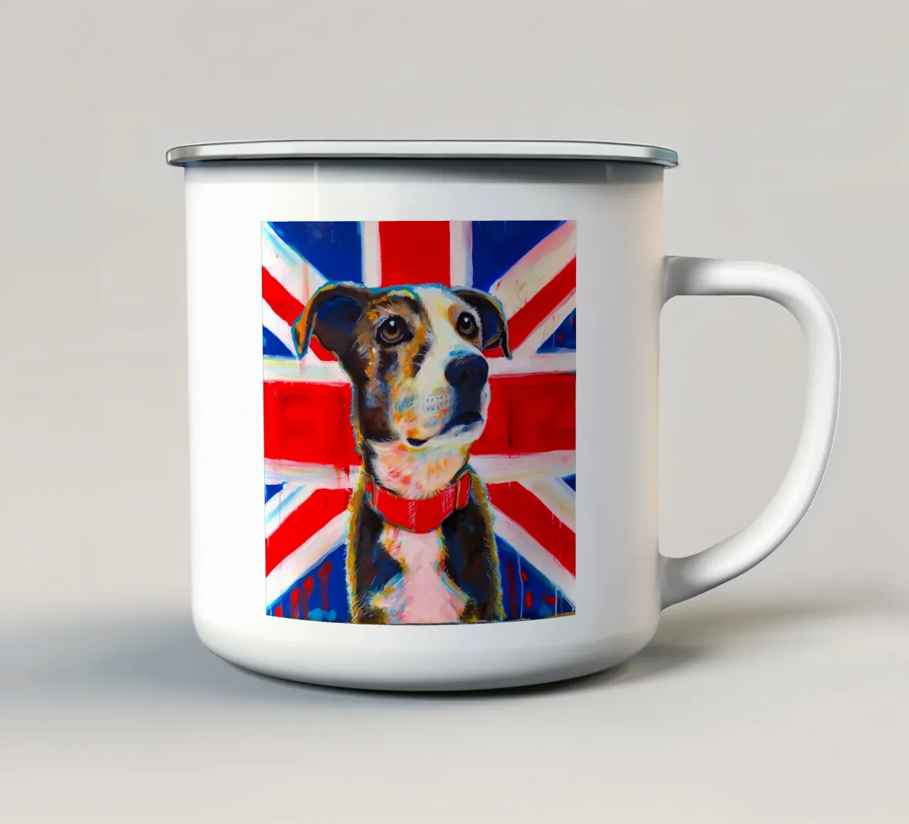 My friend Fitz tazza in smalto da Happy 😃 Art 🎨 by Christine Schnoell