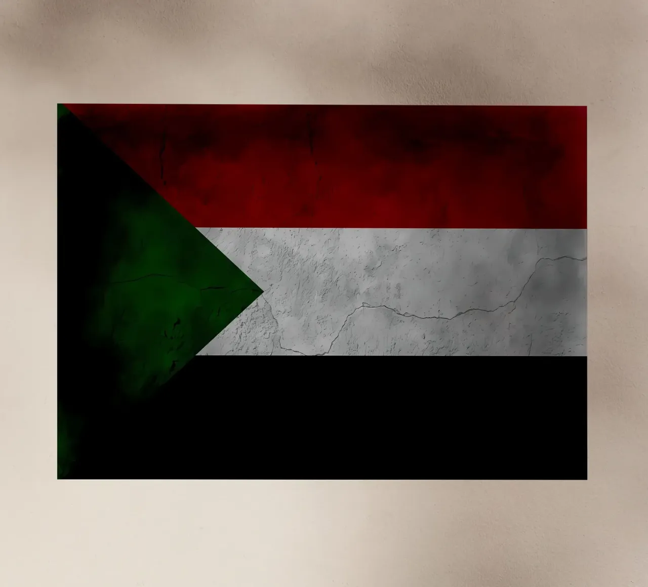 Bandiera d'epoca del Sudan pellicola backlit da Joshua A Holmes