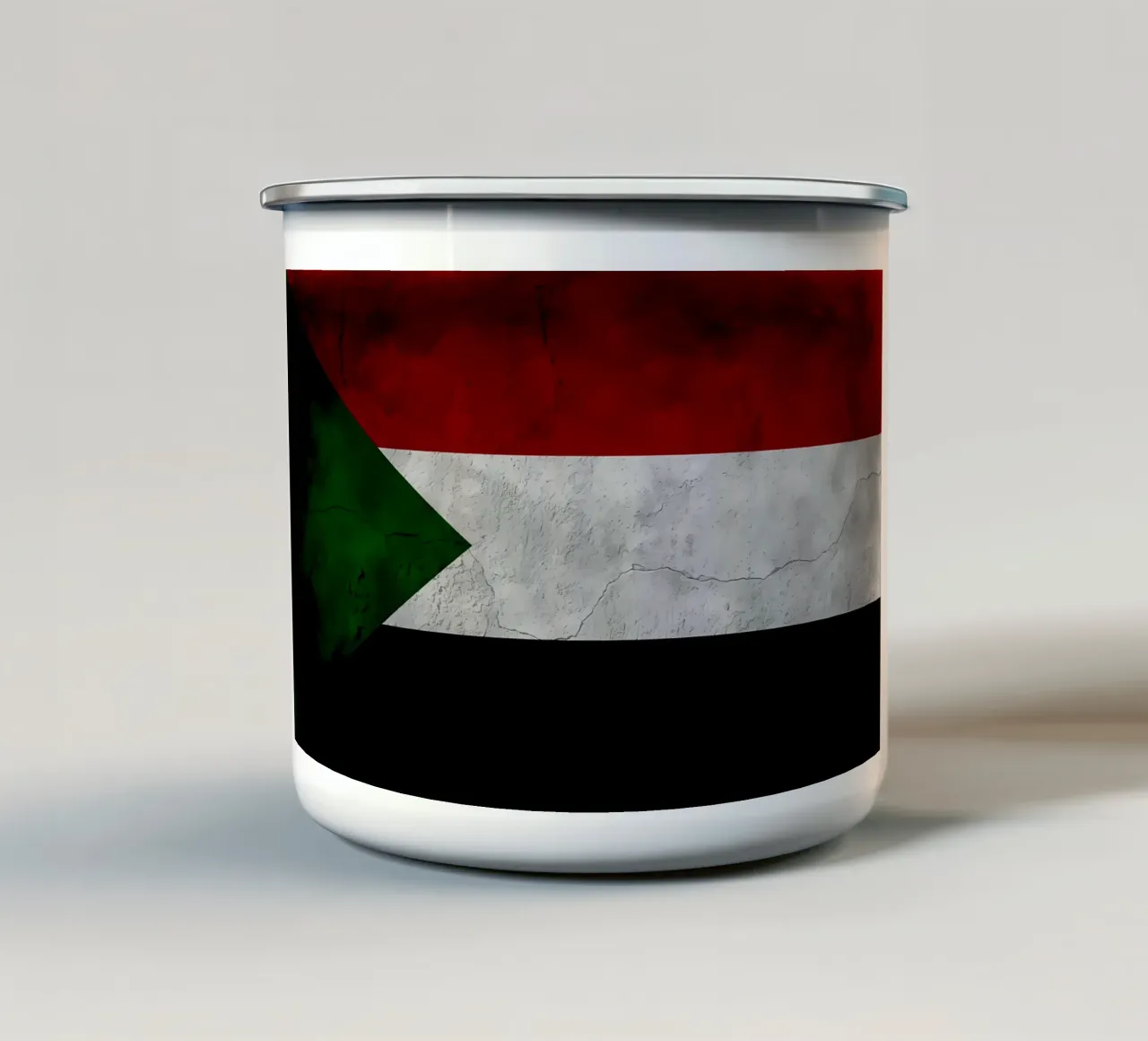 Bandiera d'epoca del Sudan tazza in smalto da Joshua A Holmes