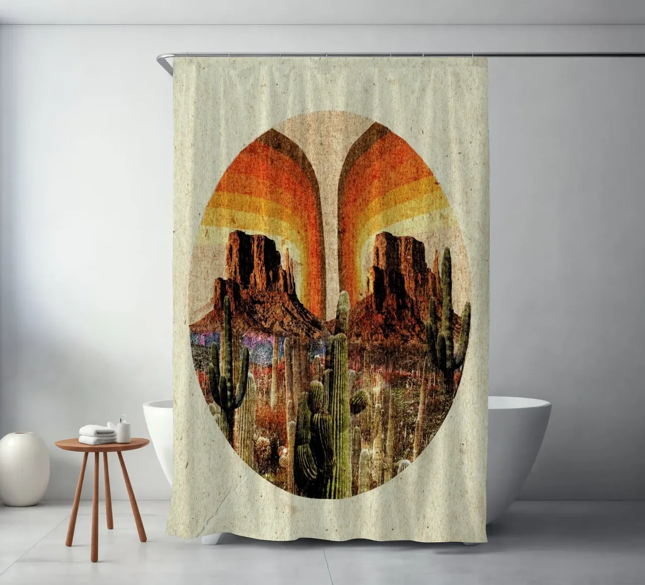 Desert Dawn shower curtain by Kris Tate