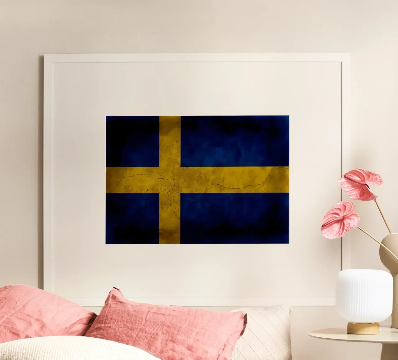 Bandiera vintage della Svezia poster da Joshua A Holmes