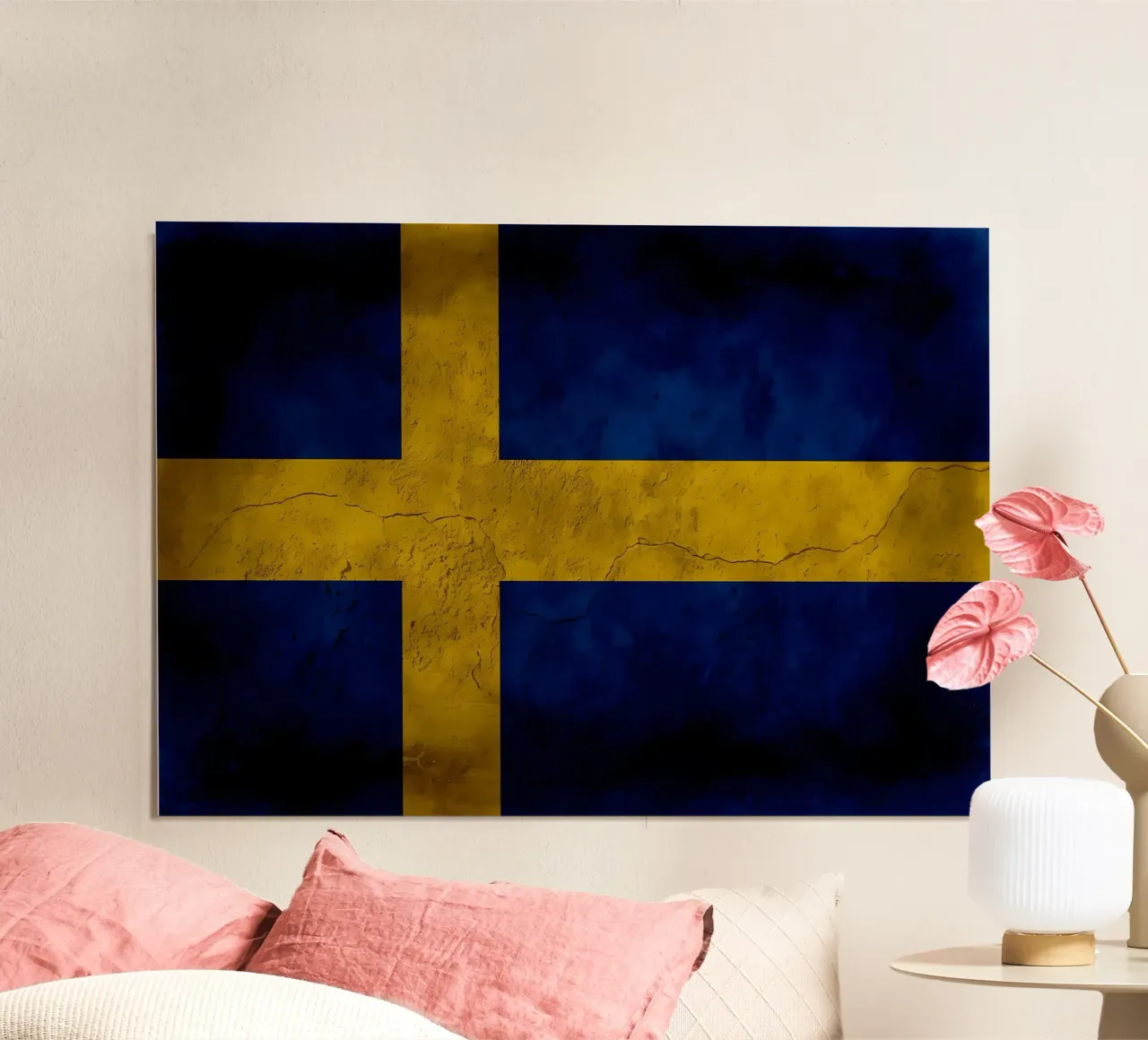 Bandiera vintage della Svezia poster da Joshua A Holmes