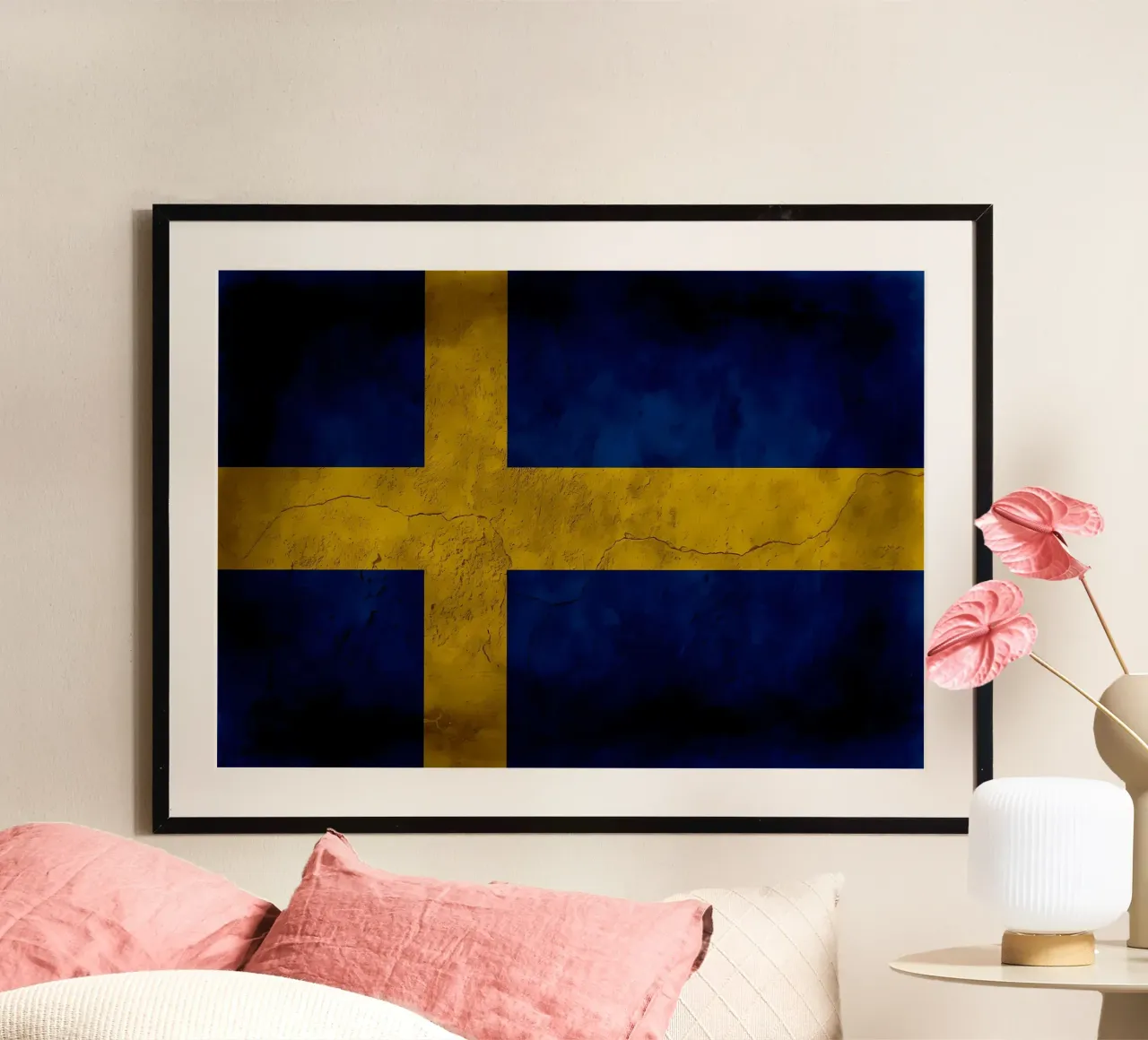 Bandiera vintage della Svezia poster da Joshua A Holmes
