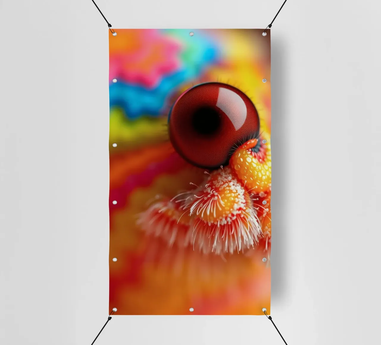 close-up of an abstract creature featuring colorful patterns pvc cover by DesignDoodle