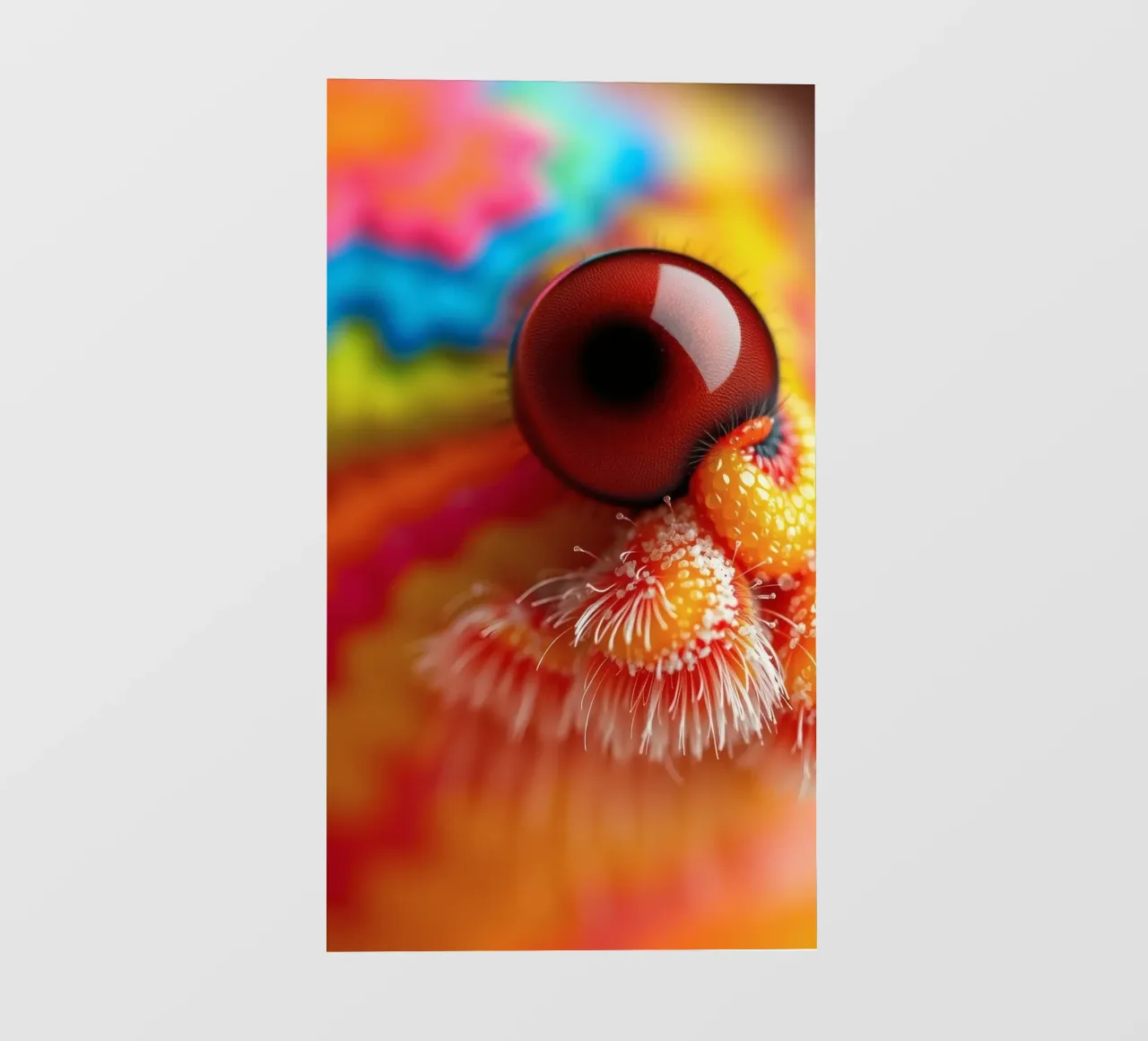 close-up of an abstract creature featuring colorful patterns pvc cover by DesignDoodle