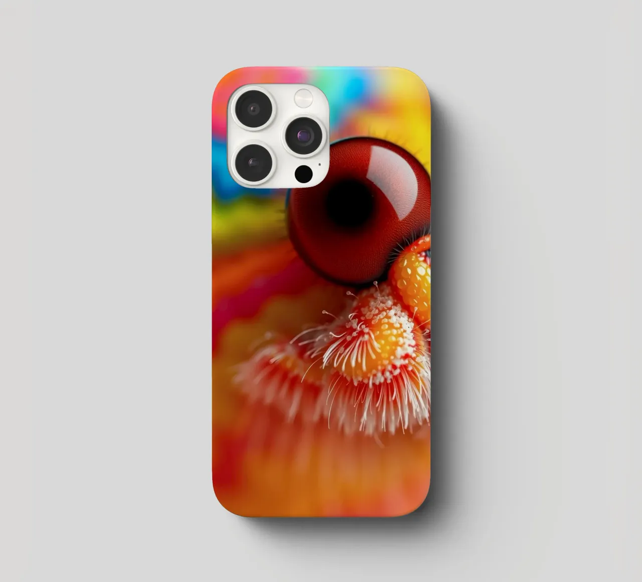close-up of an abstract creature featuring colorful patterns iphone case by DesignDoodle