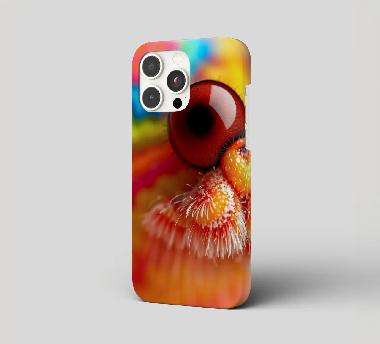 close-up of an abstract creature featuring colorful patterns iphone case by DesignDoodle