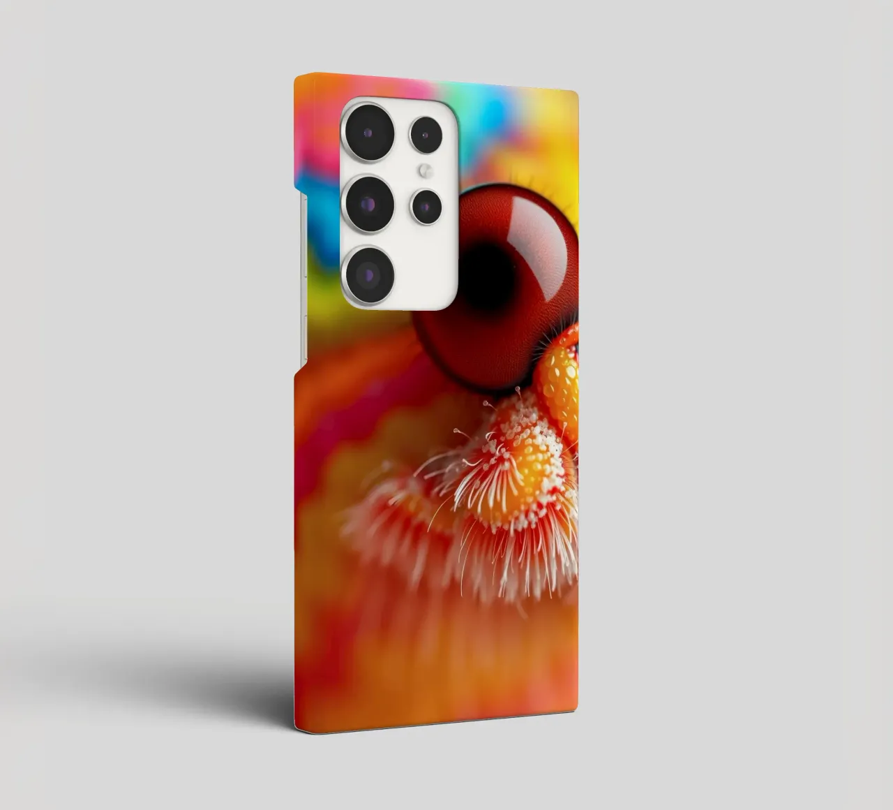 close-up of an abstract creature featuring colorful patterns samsung phone case by DesignDoodle