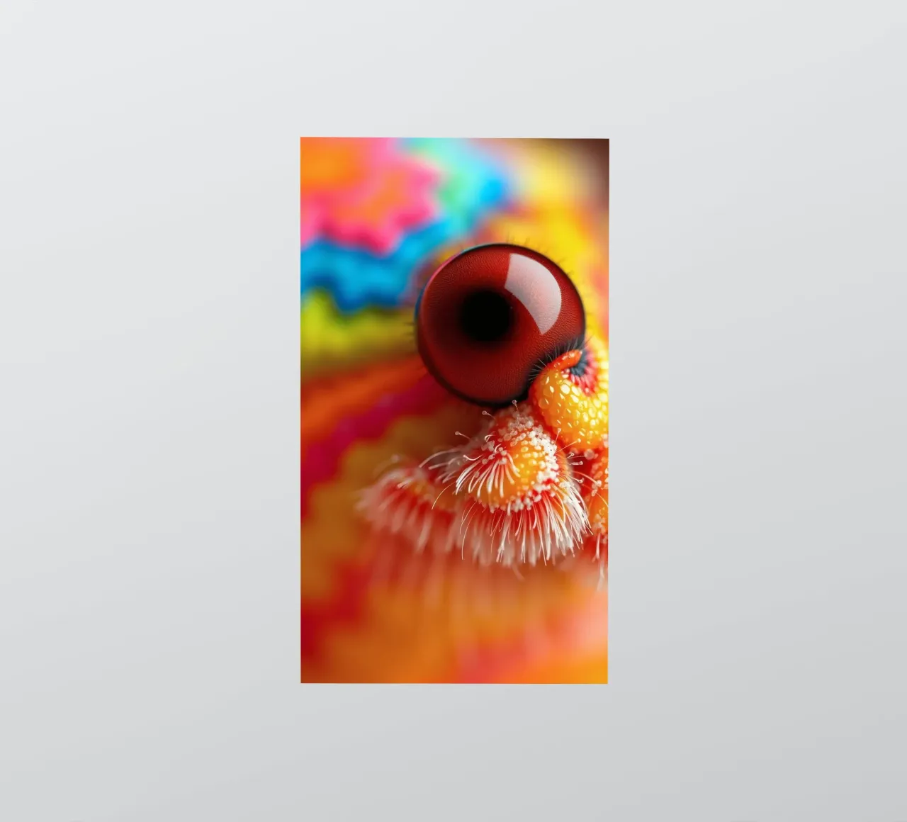close-up of an abstract creature featuring colorful patterns sticker by DesignDoodle