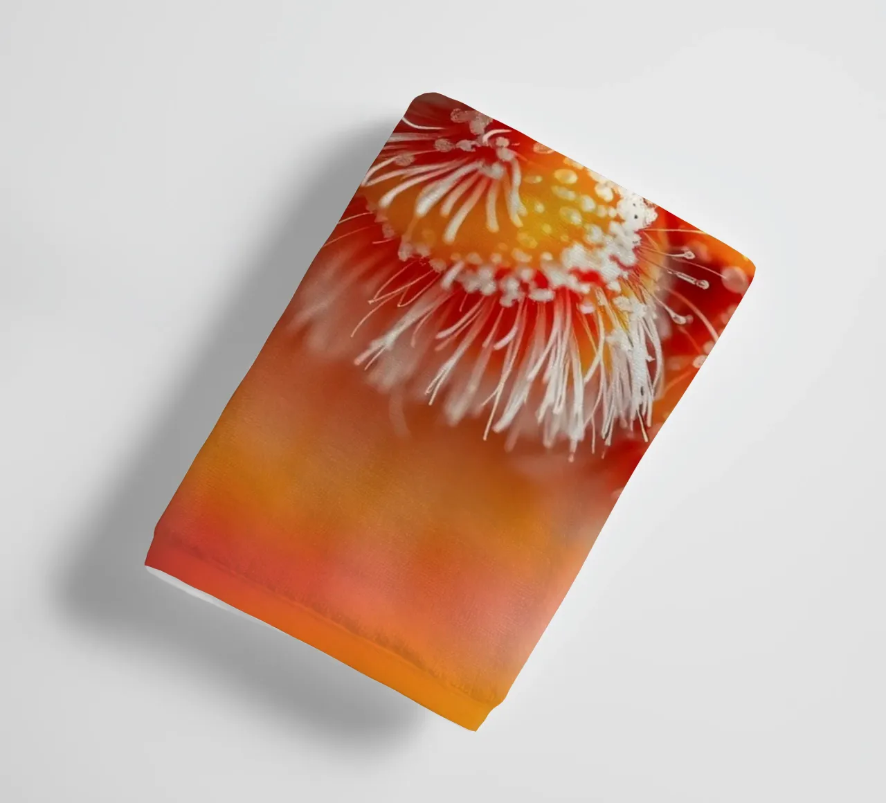 close-up of an abstract creature featuring colorful patterns towel by DesignDoodle
