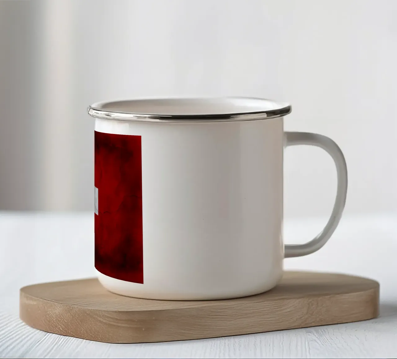 Bandiera vintage della Svizzera tazza in smalto da Joshua A Holmes