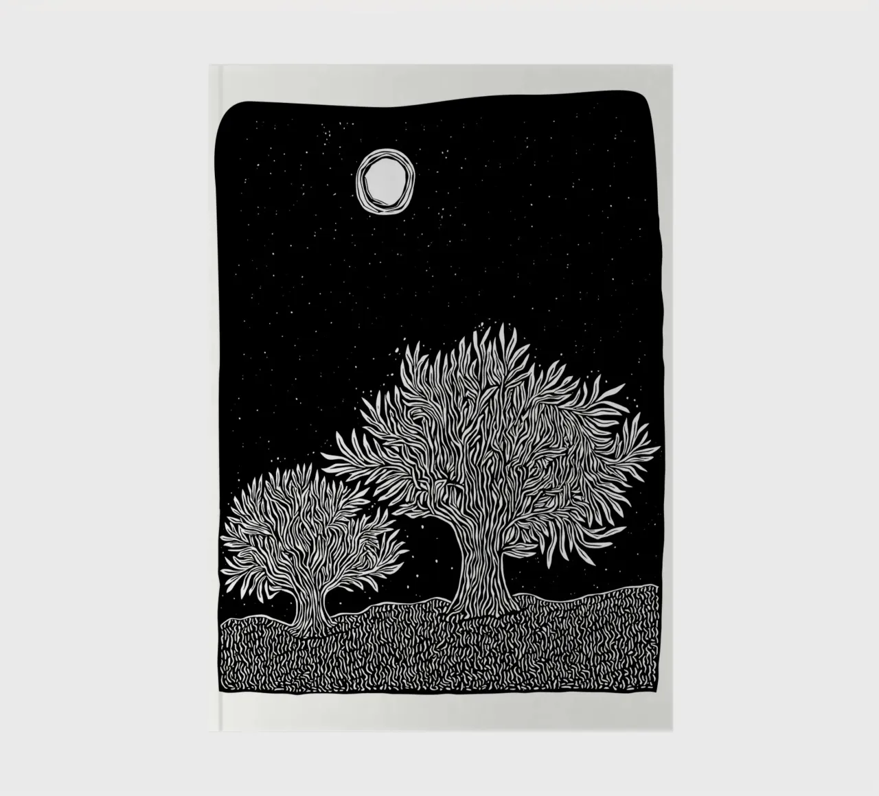 Moonlit Whispers notebook by Indigo Rain