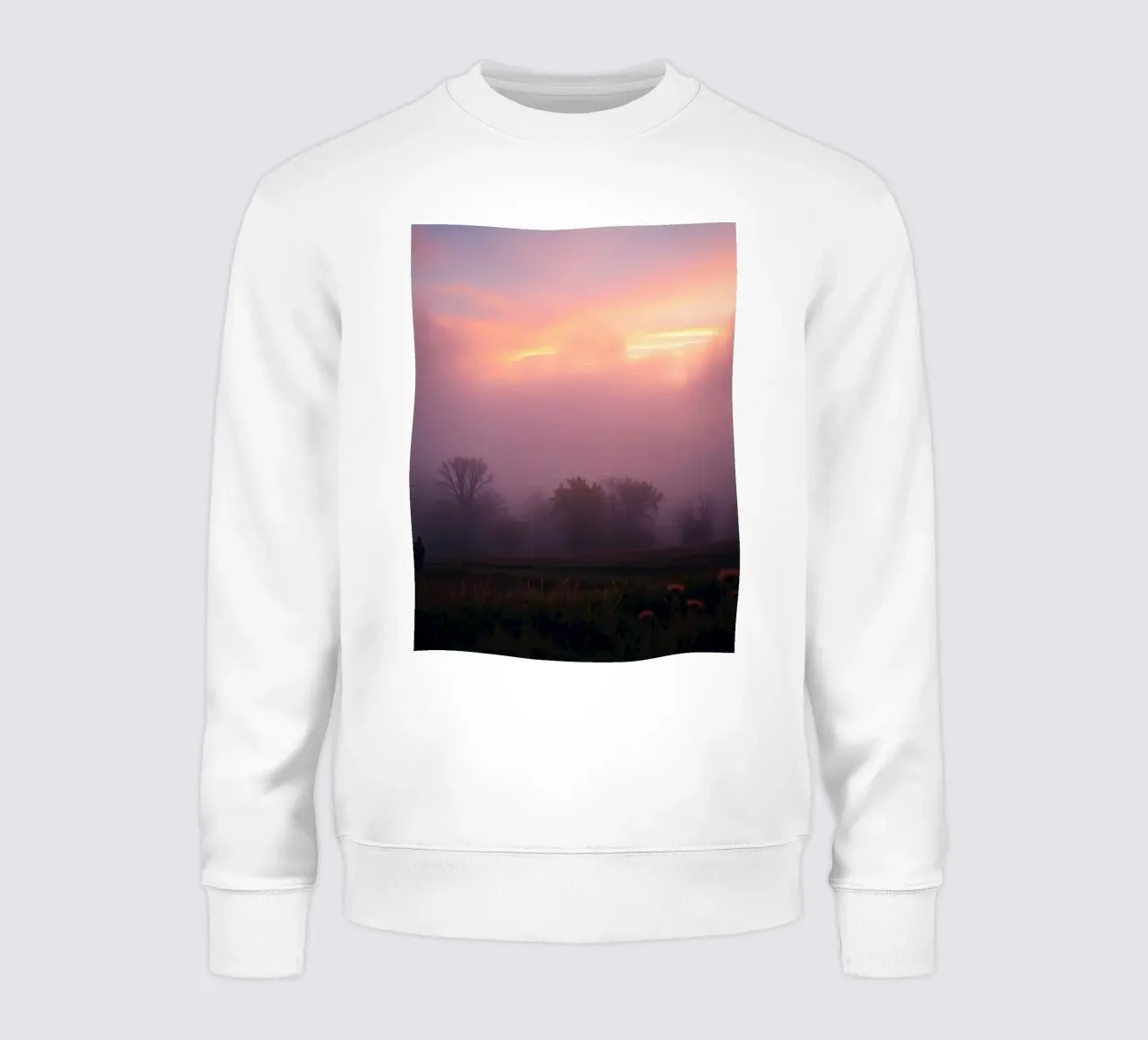 Splendida carta da parati astratta con paesaggio nebbioso all'alba felpa da DesignDoodle