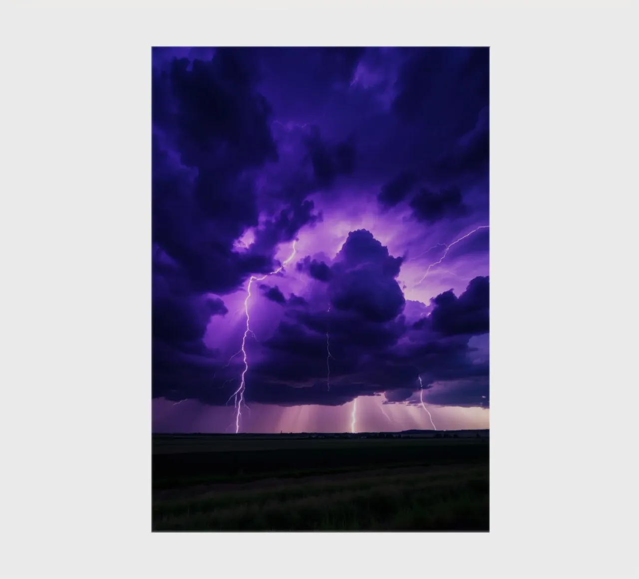 lightning storms illuminate dark purple clouds notebook by DesignDoodle