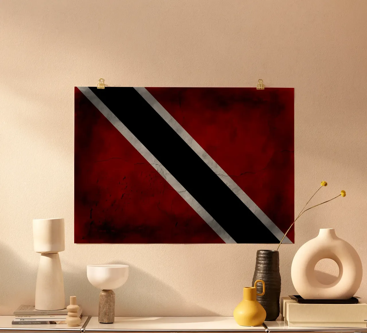 Bandiera d'epoca di Trinidad e Tobago poster da Joshua A Holmes