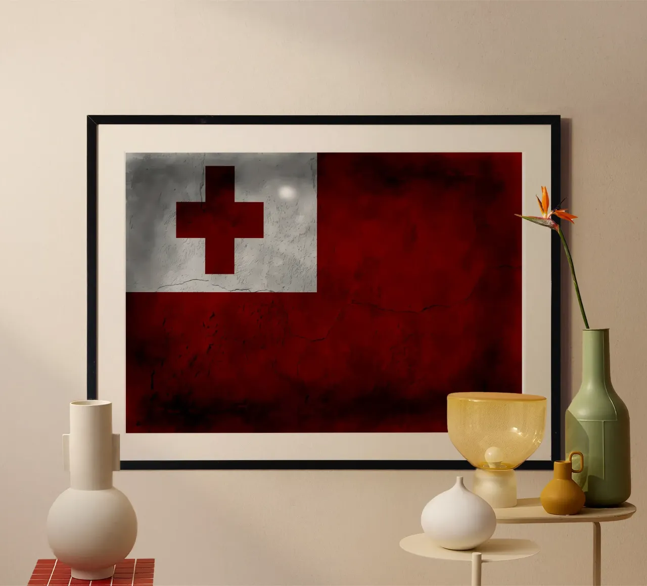 Bandiera vintage di Tonga poster da Joshua A Holmes