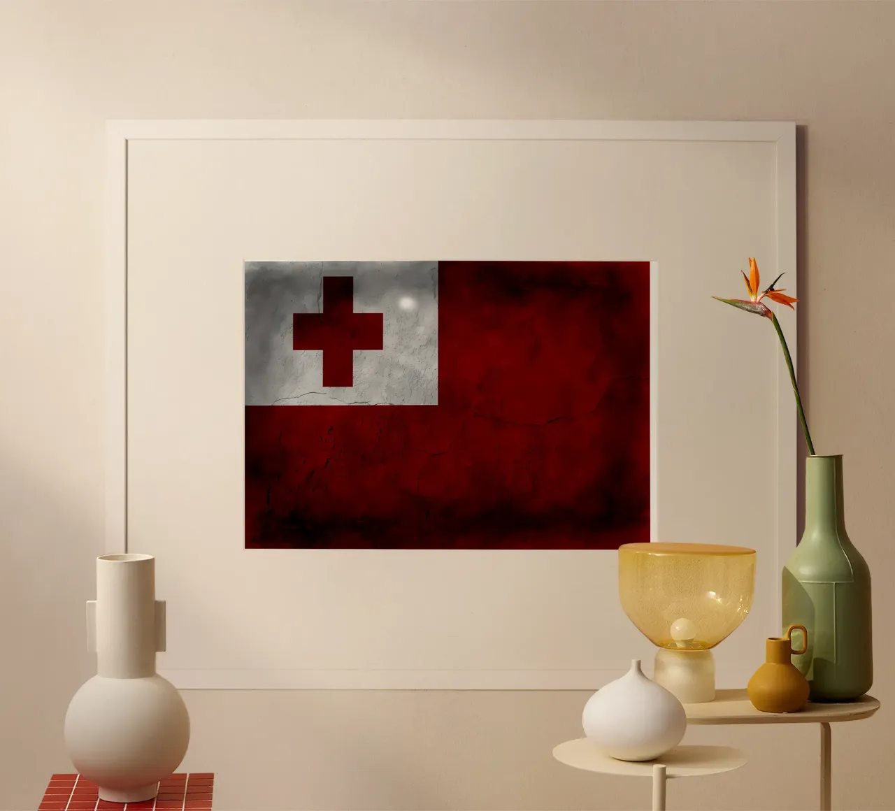 Bandiera vintage di Tonga poster da Joshua A Holmes