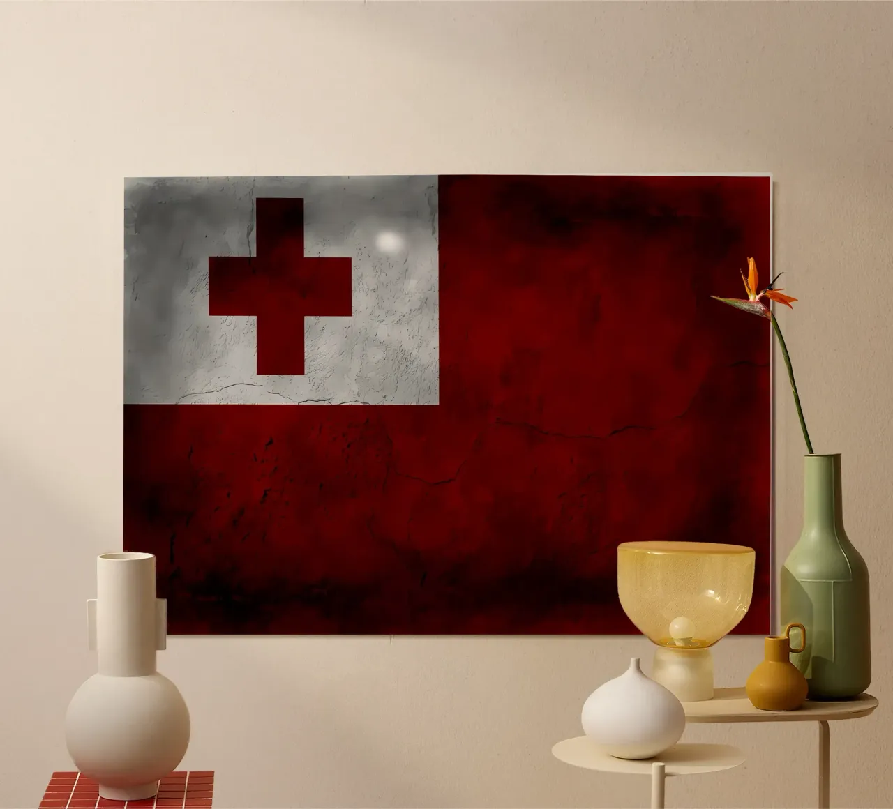 Bandiera vintage di Tonga poster da Joshua A Holmes
