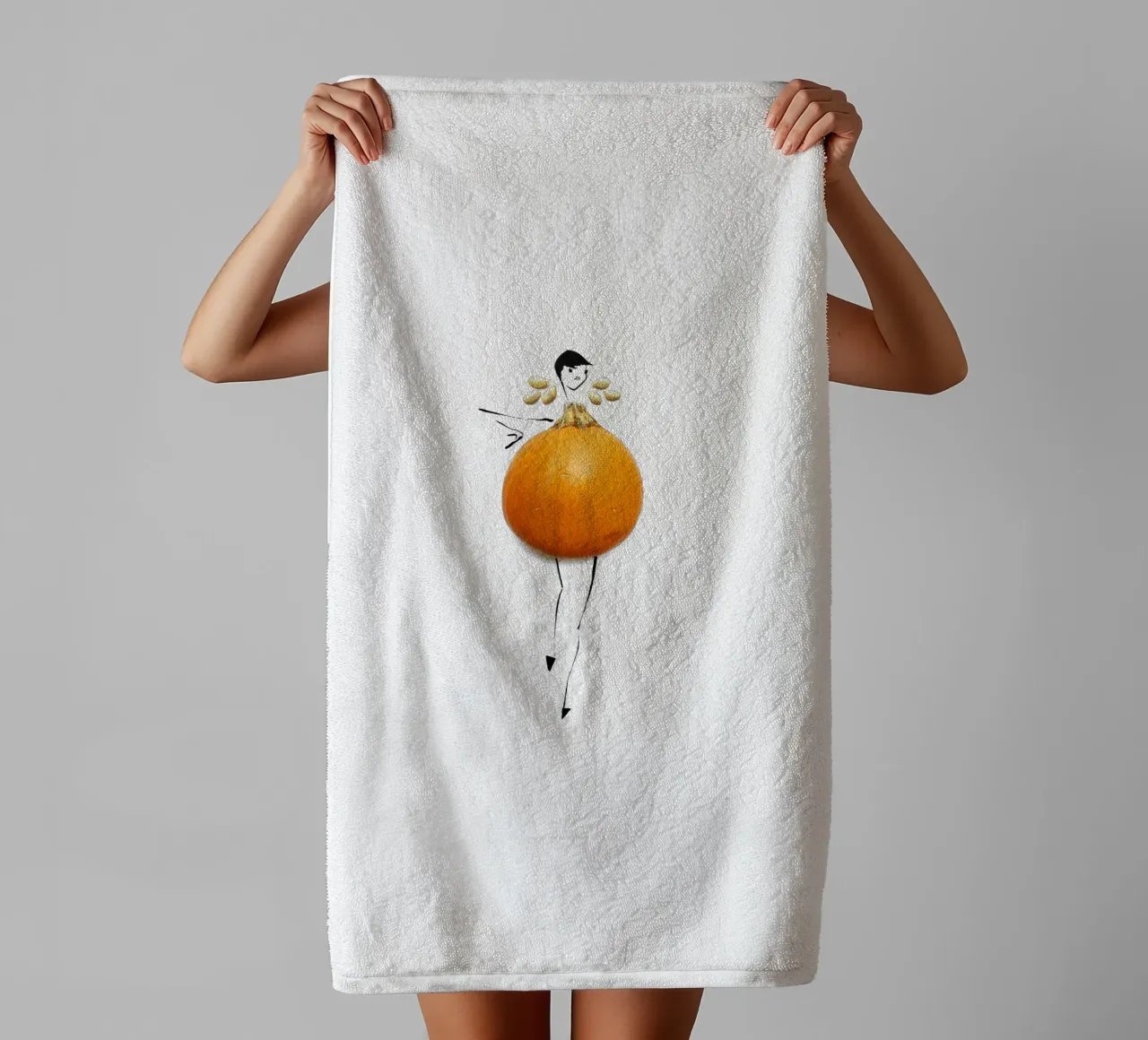 Pumpkin towel by Gretchen Roehrs