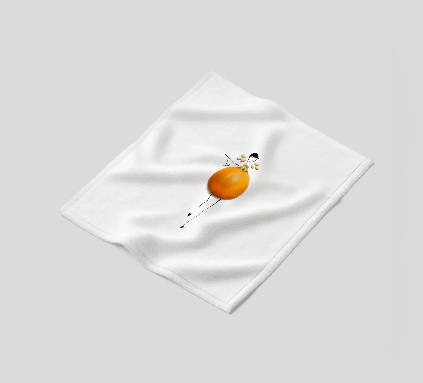 Pumpkin fleece blanket by Gretchen Roehrs