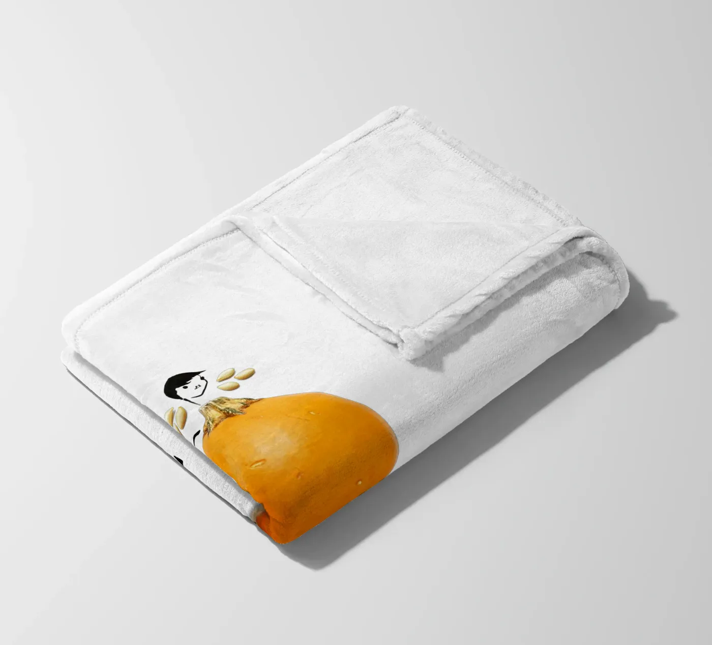 Pumpkin fleece blanket by Gretchen Roehrs