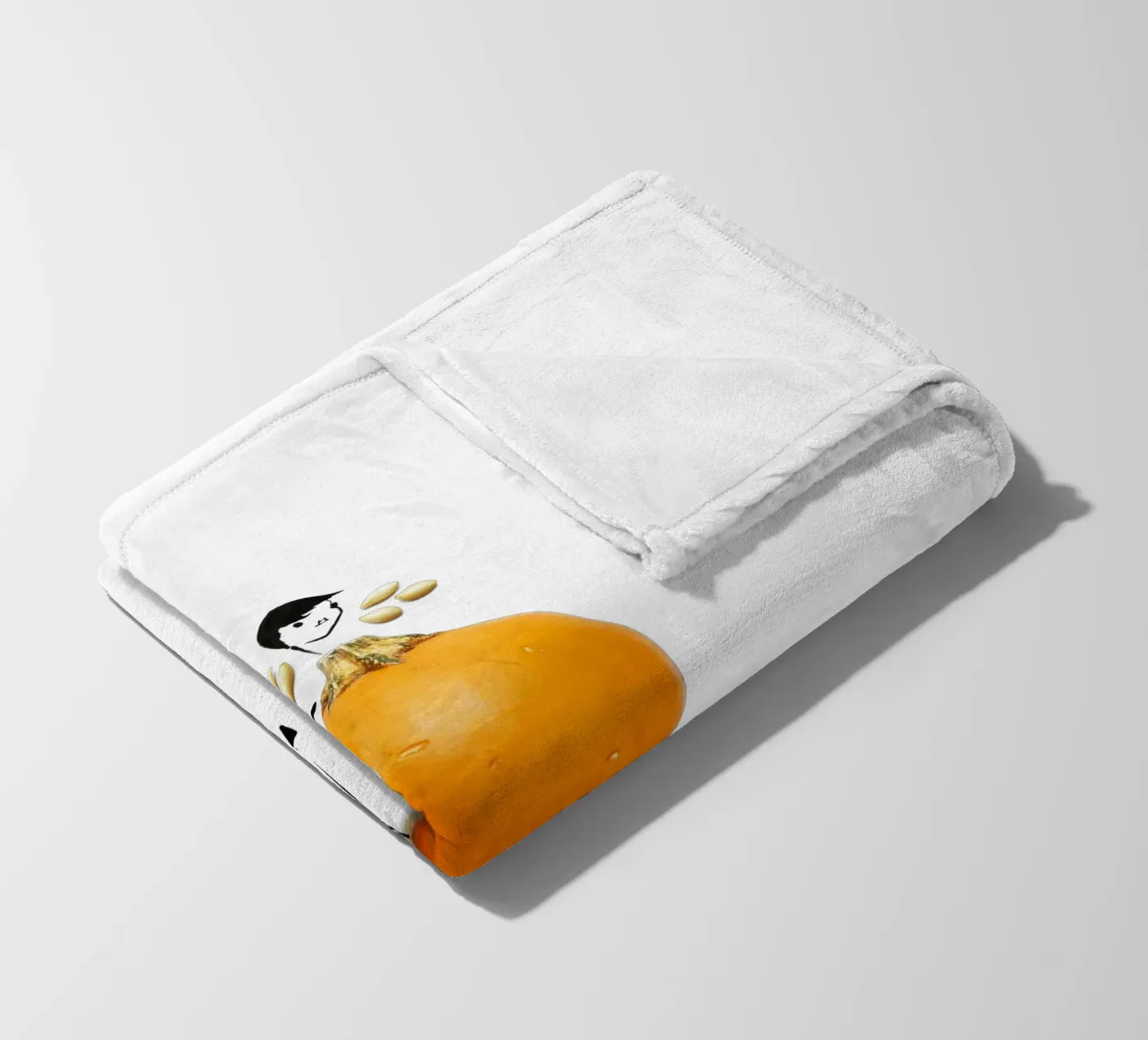 Pumpkin fleece blanket by Gretchen Roehrs