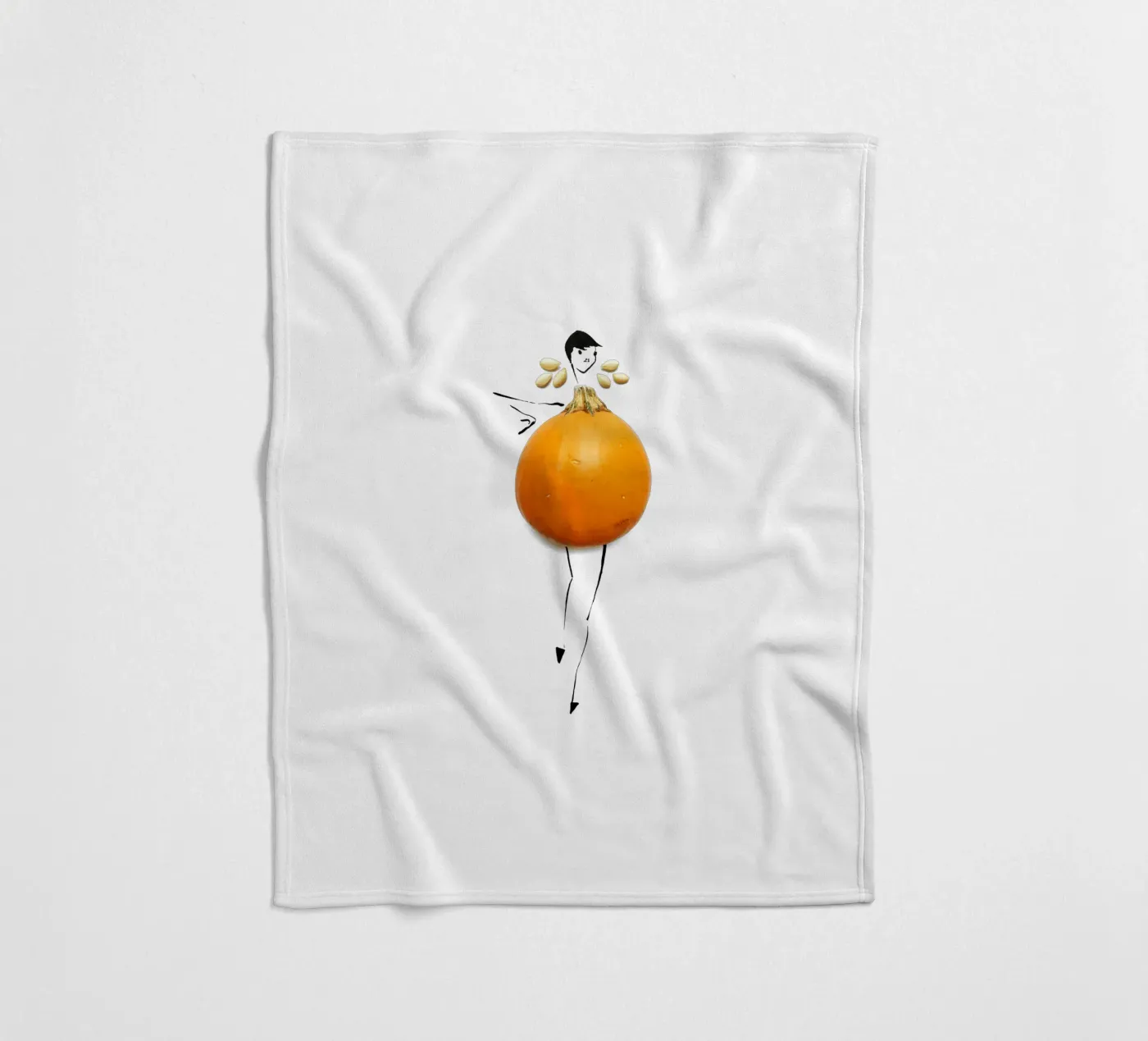 Pumpkin fleece blanket by Gretchen Roehrs