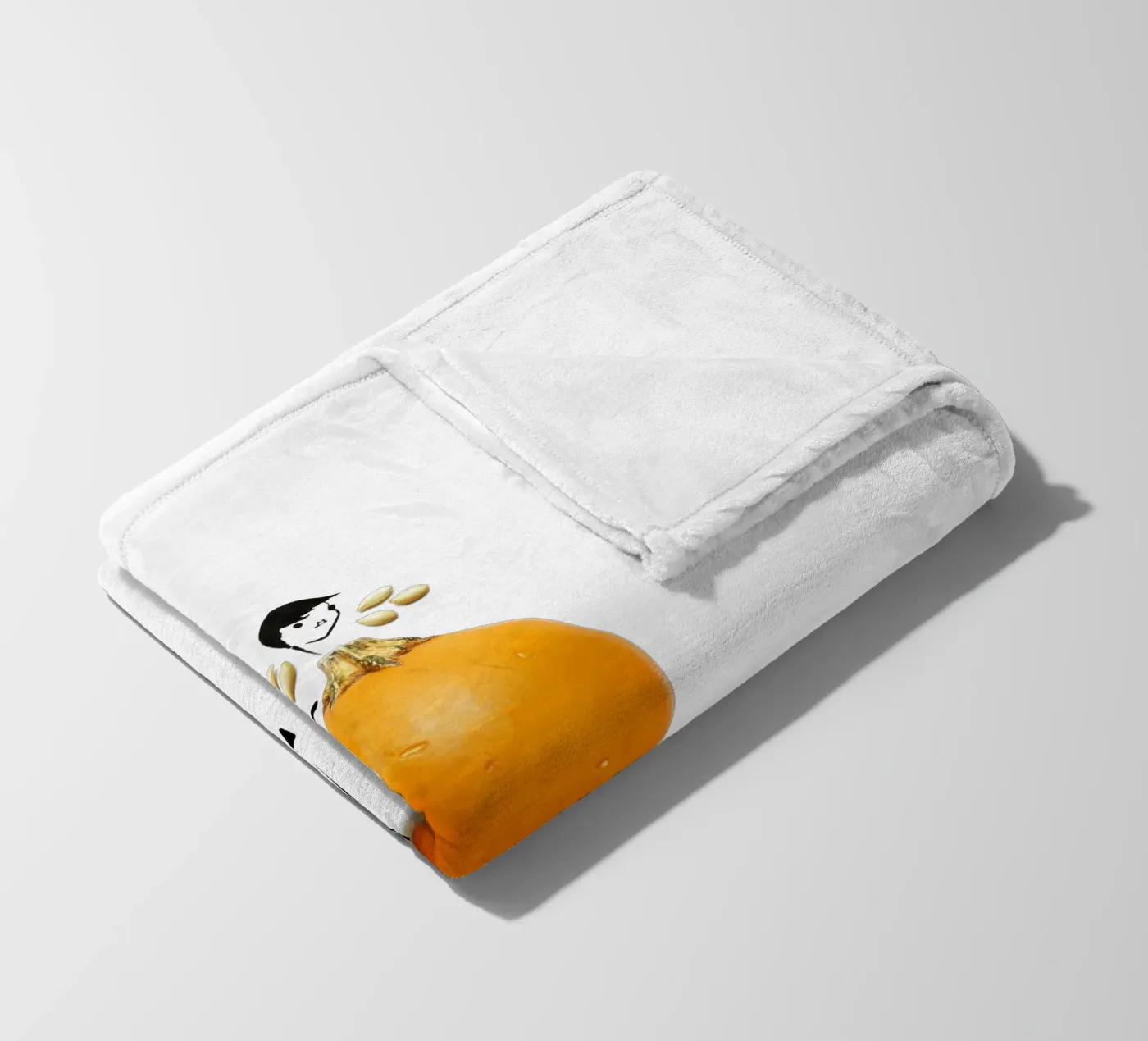 Pumpkin fleece blanket by Gretchen Roehrs