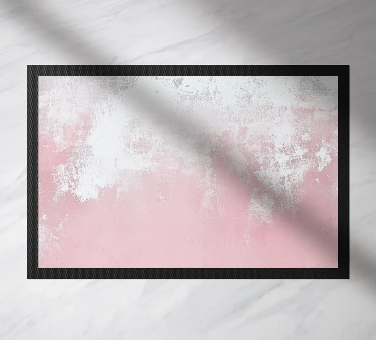 Lichtroze grunge met kleurverloop deurmat van Carinaprint