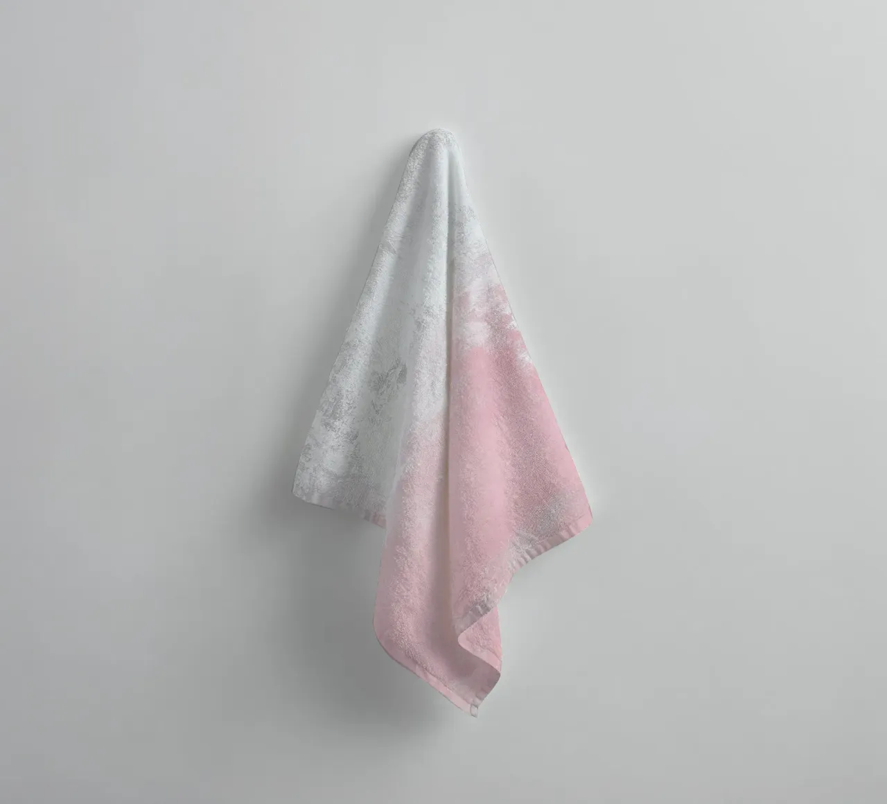 Light pink grunge with colour gradient towel by Carinaprint