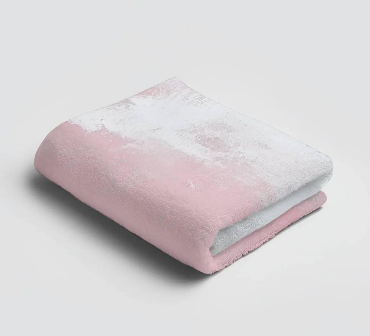 Light pink grunge with colour gradient towel by Carinaprint