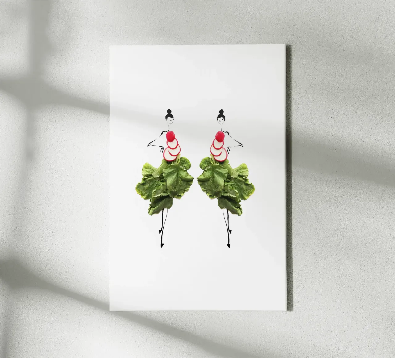 Radish Duo tela con Cornice a cassetta da Gretchen Roehrs