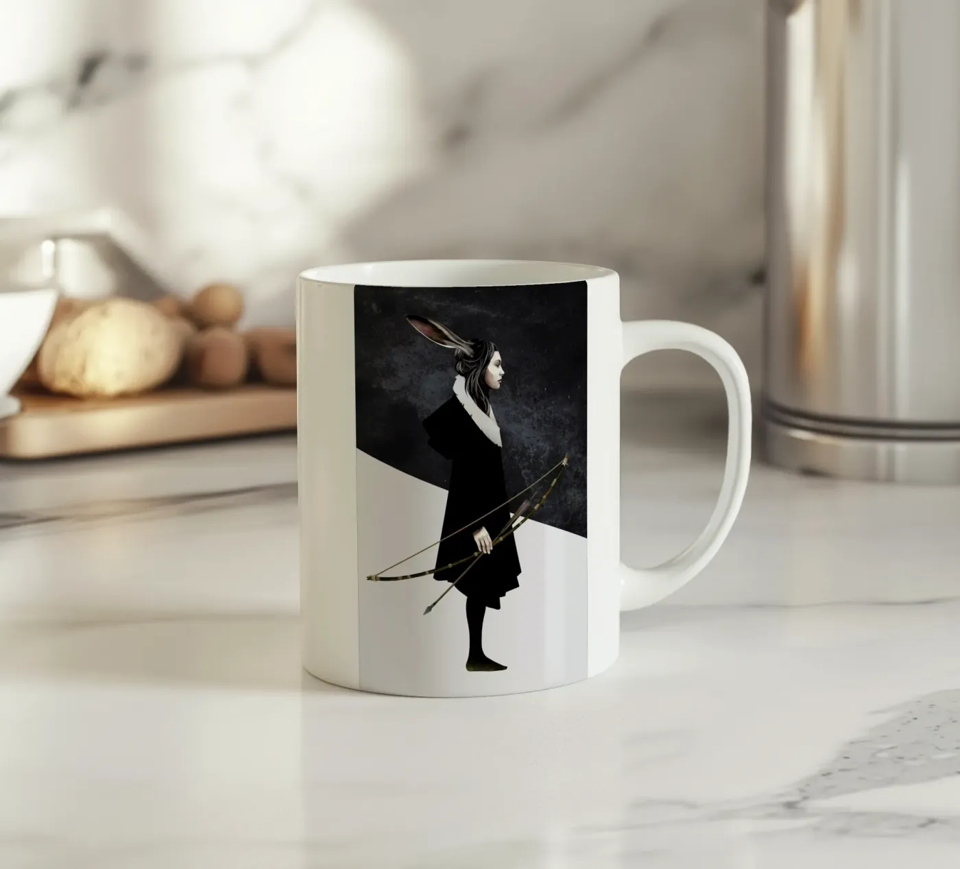 The Hunt ceramic mug by Ruben Ireland