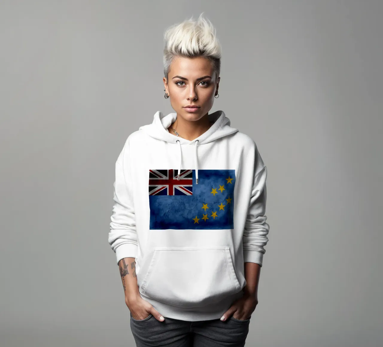 Bandera de Tuvalu sudadera con capucha de Joshua A Holmes