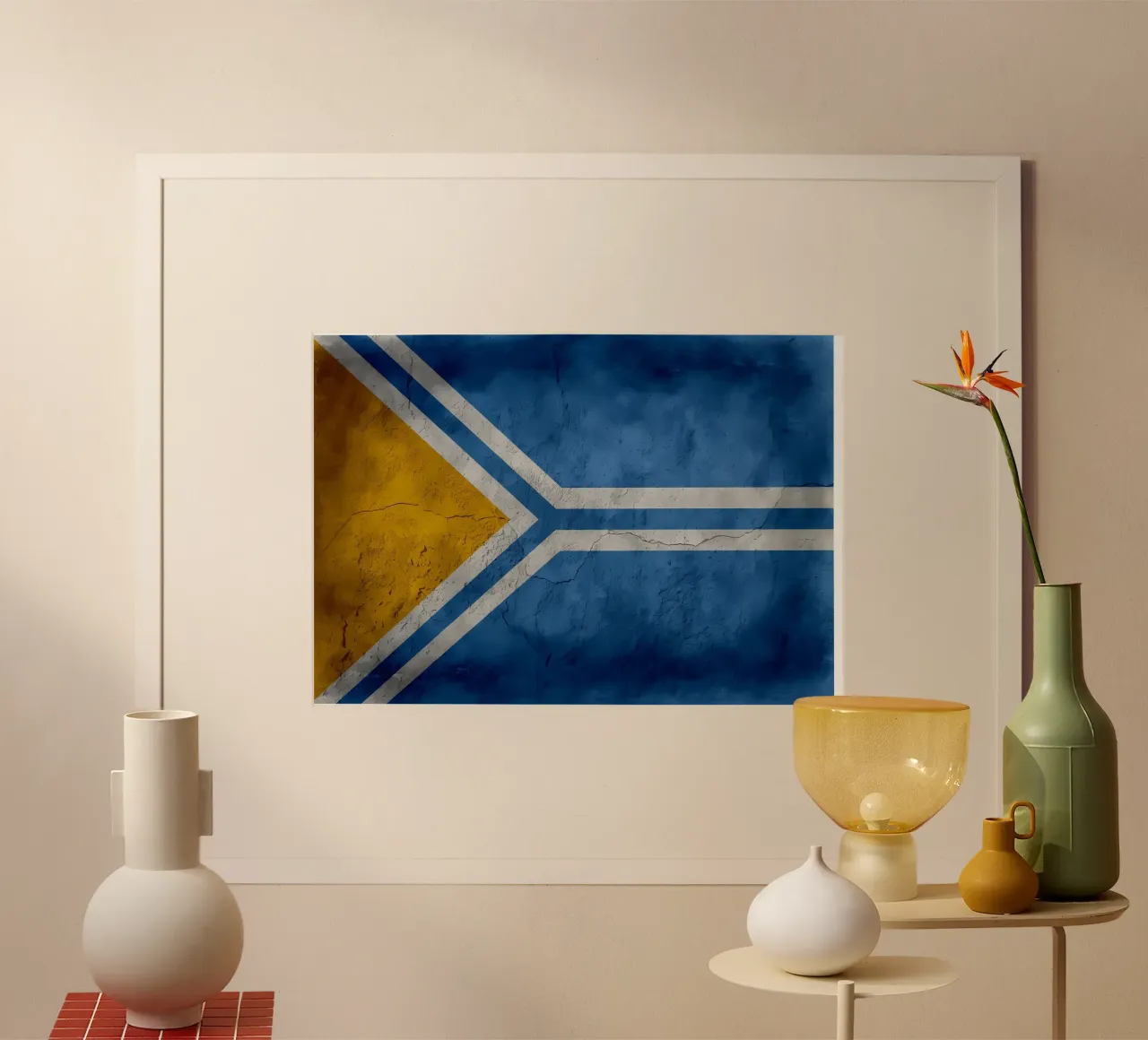 Bandiera vintage di Tuva poster da Joshua A Holmes